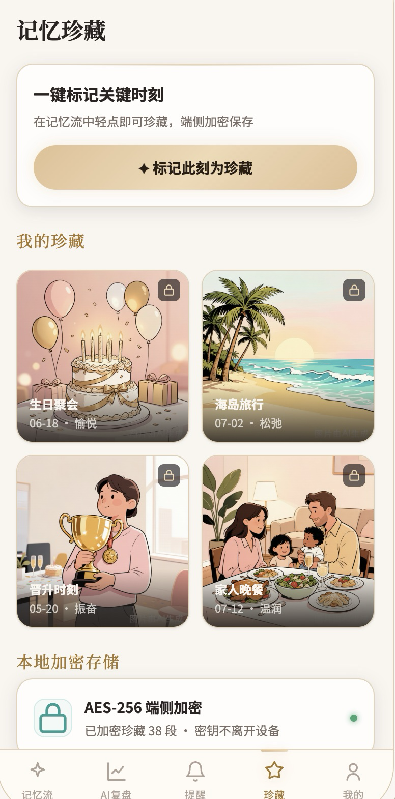 记忆珍藏界面